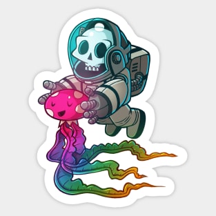 skull astronaut nr4 Sticker